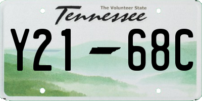 TN license plate Y2168C