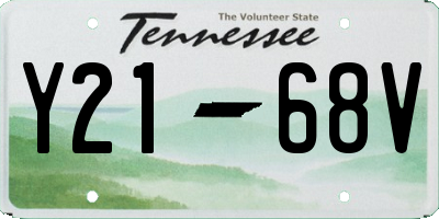 TN license plate Y2168V