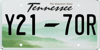 TN license plate Y2170R