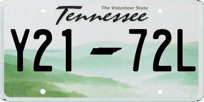 TN license plate Y2172L