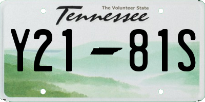 TN license plate Y2181S