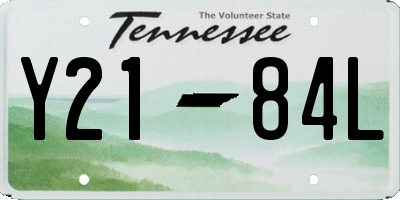 TN license plate Y2184L