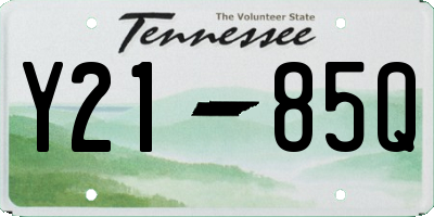 TN license plate Y2185Q