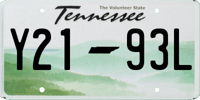TN license plate Y2193L