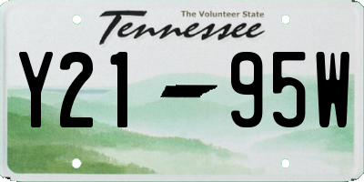 TN license plate Y2195W