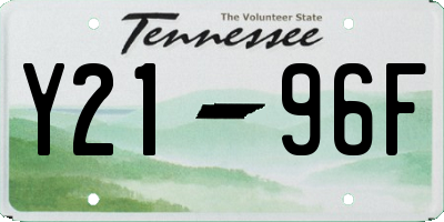 TN license plate Y2196F