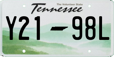 TN license plate Y2198L