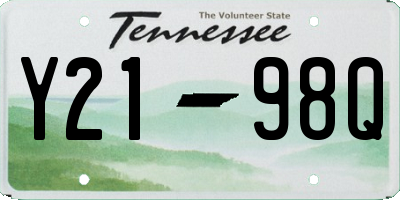 TN license plate Y2198Q