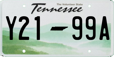 TN license plate Y2199A