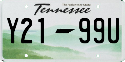 TN license plate Y2199U