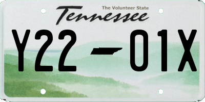 TN license plate Y2201X