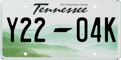 TN license plate Y2204K