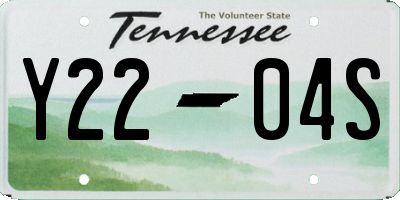 TN license plate Y2204S