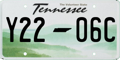 TN license plate Y2206C