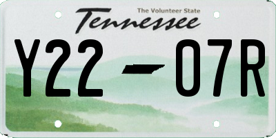 TN license plate Y2207R