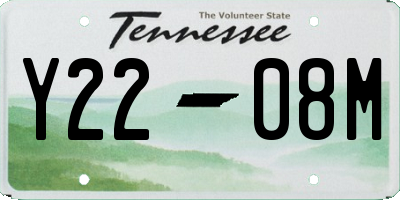 TN license plate Y2208M