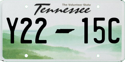 TN license plate Y2215C