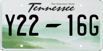 TN license plate Y2216G