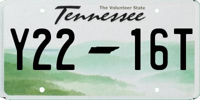 TN license plate Y2216T
