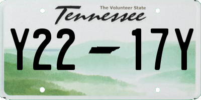 TN license plate Y2217Y