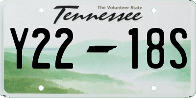 TN license plate Y2218S
