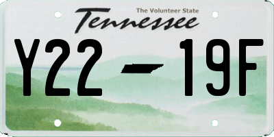 TN license plate Y2219F