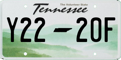 TN license plate Y2220F