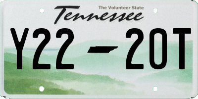 TN license plate Y2220T