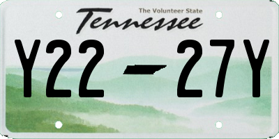 TN license plate Y2227Y