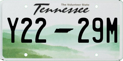 TN license plate Y2229M