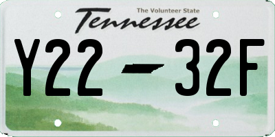 TN license plate Y2232F