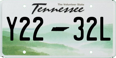 TN license plate Y2232L