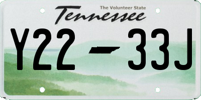 TN license plate Y2233J