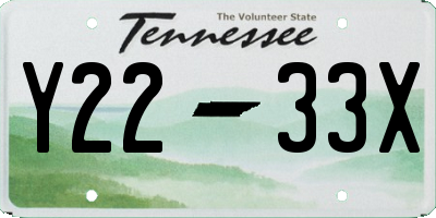 TN license plate Y2233X