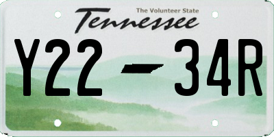 TN license plate Y2234R
