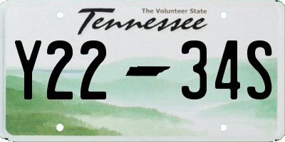 TN license plate Y2234S