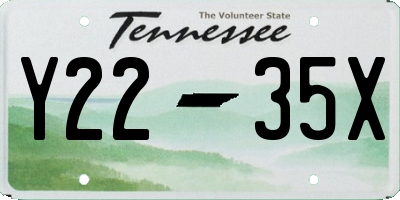 TN license plate Y2235X