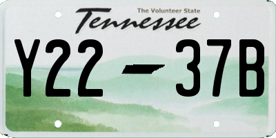 TN license plate Y2237B