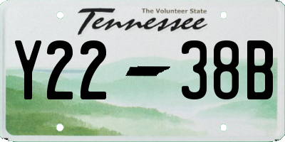 TN license plate Y2238B