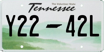 TN license plate Y2242L