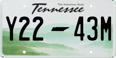 TN license plate Y2243M