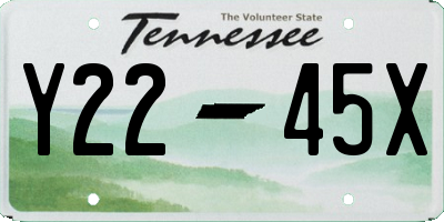 TN license plate Y2245X