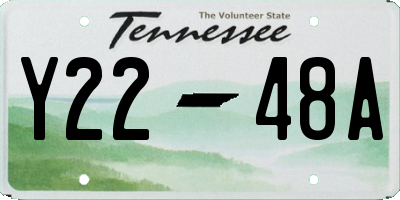 TN license plate Y2248A