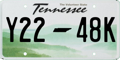 TN license plate Y2248K