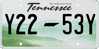 TN license plate Y2253Y