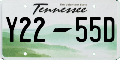 TN license plate Y2255D