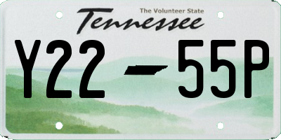 TN license plate Y2255P