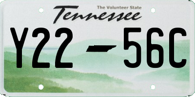 TN license plate Y2256C