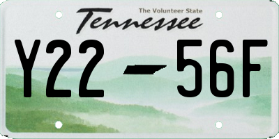 TN license plate Y2256F