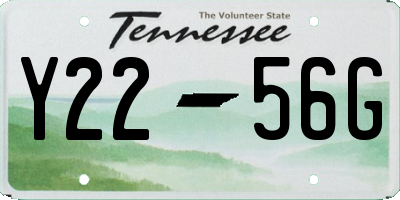 TN license plate Y2256G